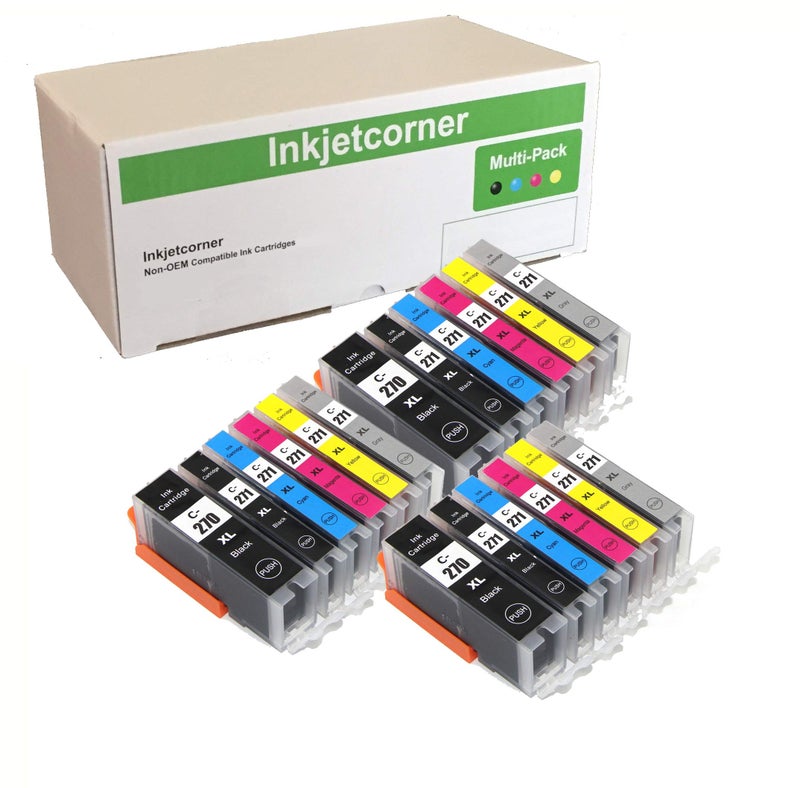 Inkjetcorner Compatible Ink Cartridges Replacement for PGI-270XL CLI-271XL PGI 270 CLI 271 for use with TS9020 MG7720 TS8020 TS9000 (18-Pack)
